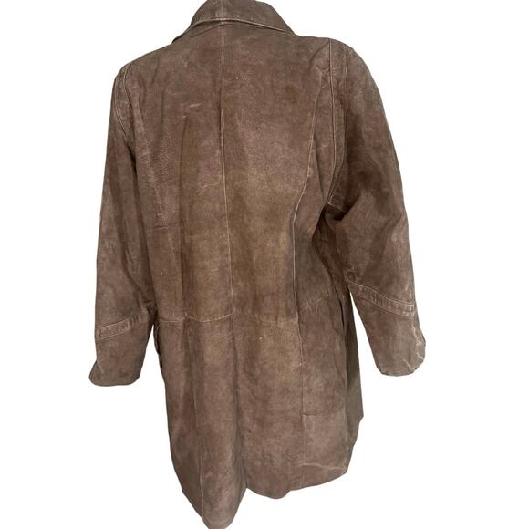 Vintage La Vogue Genuine Rustic Leather Open Coat–Women’s Medium– Made in Korea - Picture 2 of 7